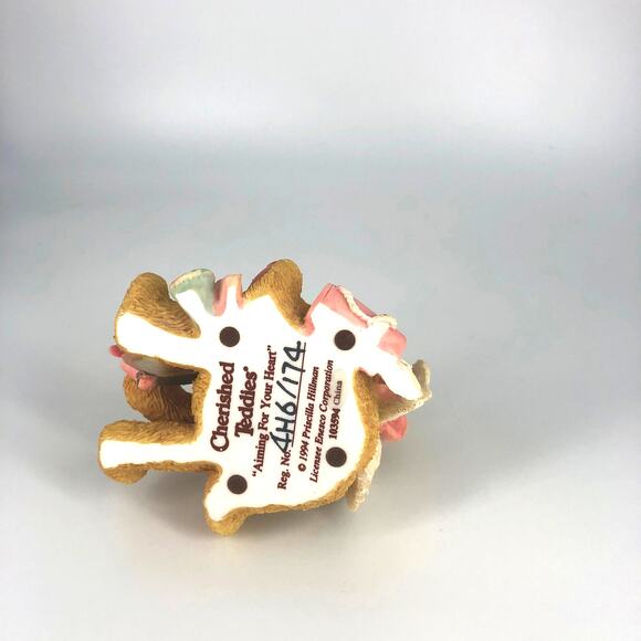 Cherished Teddies Aiming For Your Heart Valentine Cupid 1994 Collectible Enesco - Picture 5 of 5